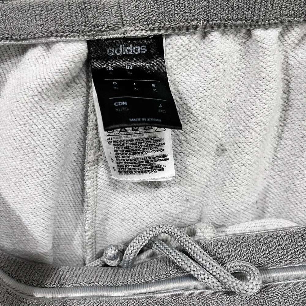 Adidas Climalite Sweatpants Mens XL Gray Running White‎ Stripes Y2K Tapered